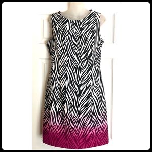 Ronni Nicole Ombré Zebra Print Sheath Dress
